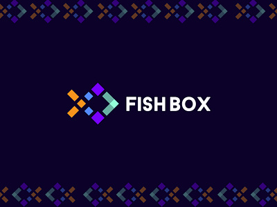 Fish box adobe beautiful box branding coding design fish fishing good graphic design icon illustration illustrator logo minimal needs simple typography vector