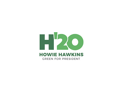 Howie Hawkins 2020 – H'20 logo green green party h20 hawkins howie hawkins logo political campaign politician president third party
