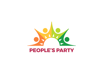 people's party logo logo party people political redesign sun