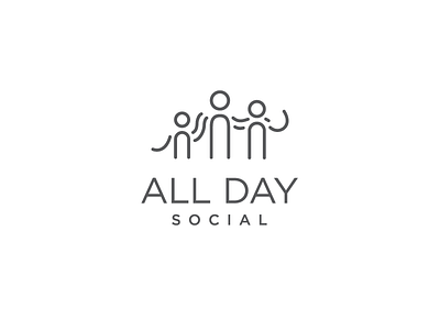All Day Social crossfit fitness friends gym logo social