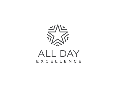 All Day Excellence crossfit excellence fitness gym logo star