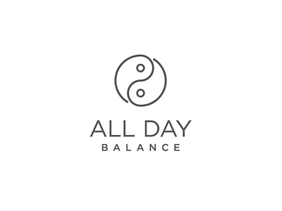 All Day Balance balance crossfit fitness gym logo meditation yin yang