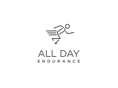 All Day Endurance cardio crossfit endurance exercise fitness gym logo runner