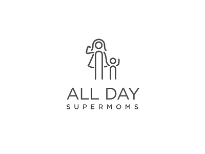 All Day Supermoms child crossfit fitness gym logo mom mother superwoman