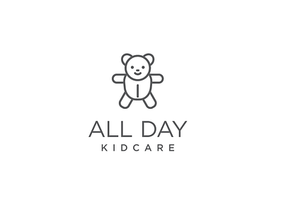 All Day KidCare v2 bear child childcare crossfit fitness gym kid logo teddy