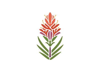 Flower logo study v2 botany california flower icon logo plant