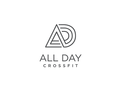 All day CrossFit logo v2 crossfit fitness gym logo logotype