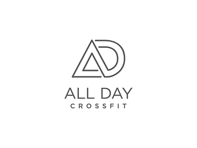 All Day CrossFit final logo crossfit fitness gym logo logotype