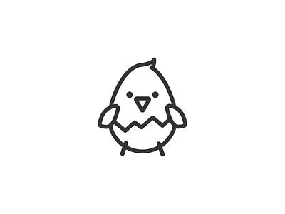 hatchd bird chick chicken egg logo shell