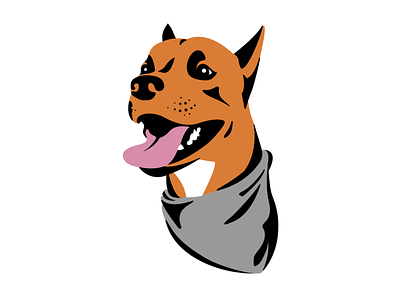 woof (in color) dog dog illustration dog logo woof