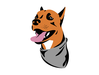 woof (in color) dog dog illustration dog logo woof