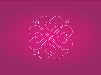 Geometric Hearts geometry hearts kaleidoscope pink
