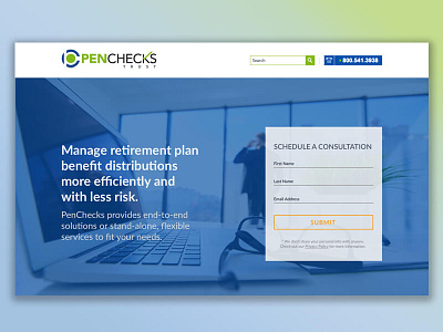 Penchecks Landing Page ReDesign