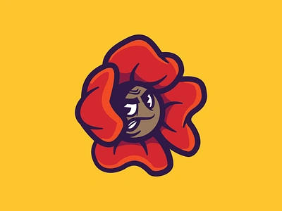 The Red Poppies baseball branding design flowers graphic design illustration logo mascot milb poppies poppy red red poppies sports team ui ux vector veteran