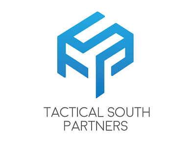 Tactical South Partners angular blue clean gradient grid logo modern