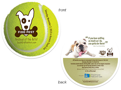 Fido Fest Rack Card dogs festival logo print rack card