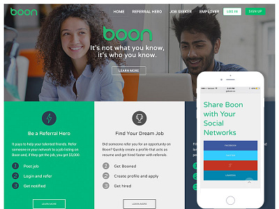 Boon Responsive Website digital job recruiting responsive startup web design website wordpress