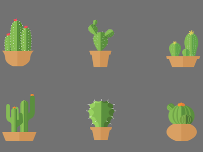 Cactus icons