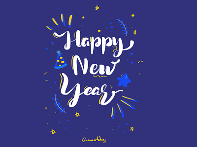 2020 Happy New Year! 2020 brush lettering handlettering happy new year typography