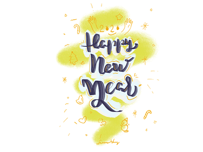 2020 Happy New Year! 2020 brush lettering handlettering happy new year typography