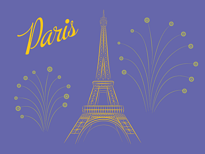 Eiffel Tower 2022 color of the year design eiffel tower holiday paris vector illustration very peri