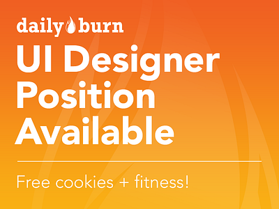 Dailyburn UI Designer Position Available careers fitness mobile ui