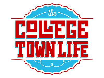 TheCollegeTownLife brand identity college lettering logo urban