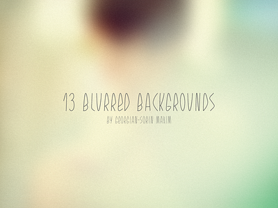 13 Blurred Backgrounds - Freebie