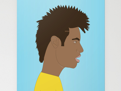 Neymar barcelona blue brazil football illustration soccer vector yellow