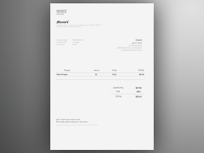 Invoice Template AI | Freebie ai client contract download free freebie illustrator invoice mail payment receipt template