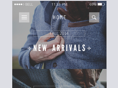 Online Clothing Store brand clean clothing ecommerce ios iphone magazine shop ui ux