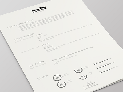 Resume Template Version 2 | Freebie | Free AI ai download flat free freebie icons illustrator resource resume template vector