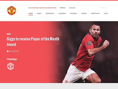 Manchester United Website Re-Design | WIP design football manchester psd simple ui ux website wip