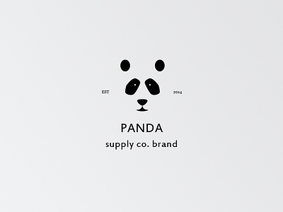 Panda Logo animal bear branding logo typography vector