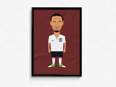 Rio Ferdinand Illustration - Manchester United ai flat football illustration manchester portrait soccer vector