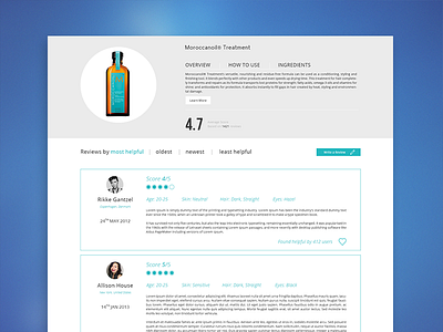 Review Products Website design flat photoshop psd responsive ui web website