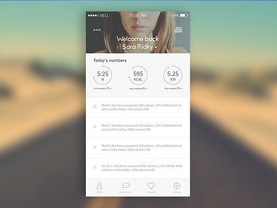 Fitness/Lifestyle App Concept