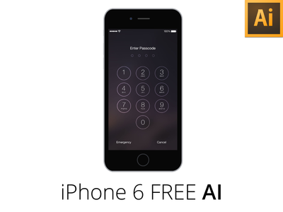 iPhone 6 Flat + Sketch / Freebie AI