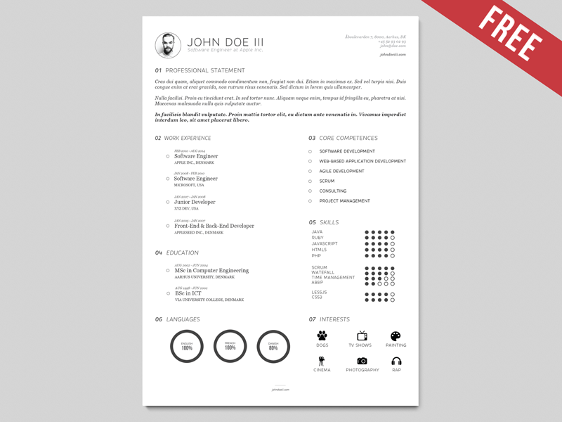 AI Resume Template | Version III by Georgian-Sorin Maxim on Dribbble