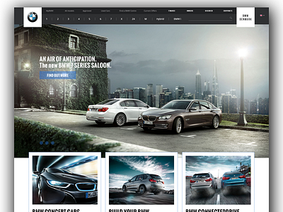 BMW Website Re-design bmw car clean minimalist modern simple ui web