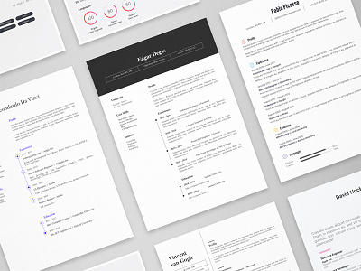 Masterpieces - 11 resume templates cv print resume template