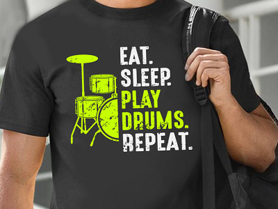 Eat Sleep Play Drums Repeat animation branding design eat sleep play drums repeat graphic design icon illustration typography ui ux vector