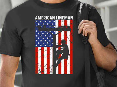 American Lineman american flag american lineman