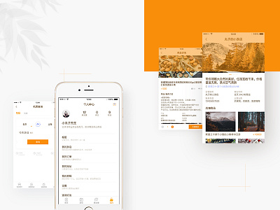 Practice app card design icon ipad orange tourism ui