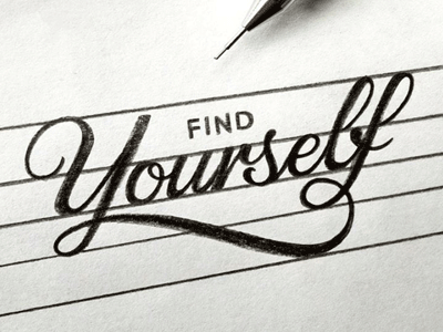 Find Yourself art clean design drawing hand drawn hand lettering illustration lettering logo simple type