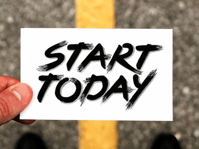 Start Today art clean design drawing hand drawn hand lettering illustration lettering logo simple type