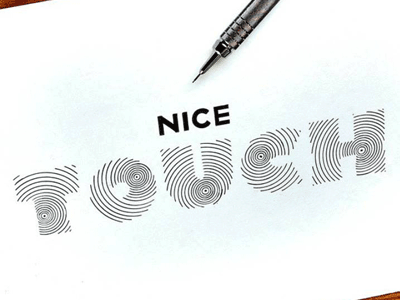 Nice Touch art clean design drawing hand drawn hand lettering illustration lettering logo simple type