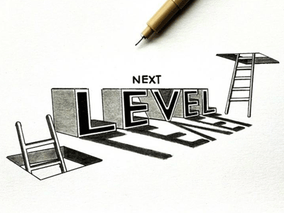 Next Level art clean design drawing hand drawn hand lettering illustration lettering logo simple type