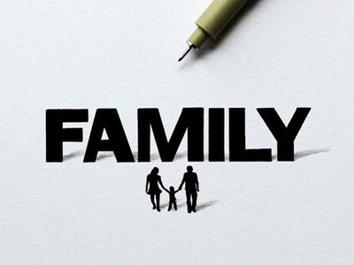 Family art clean design drawing hand drawn hand lettering illustration lettering logo simple type