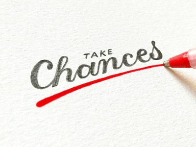 Take Chances art clean design drawing hand drawn hand lettering illustration lettering logo simple type